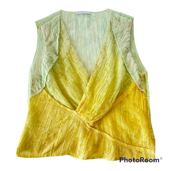 Christian Cota Spring 2012 Designer Hand Dyed Sample Blouse - Picture 8 of 16